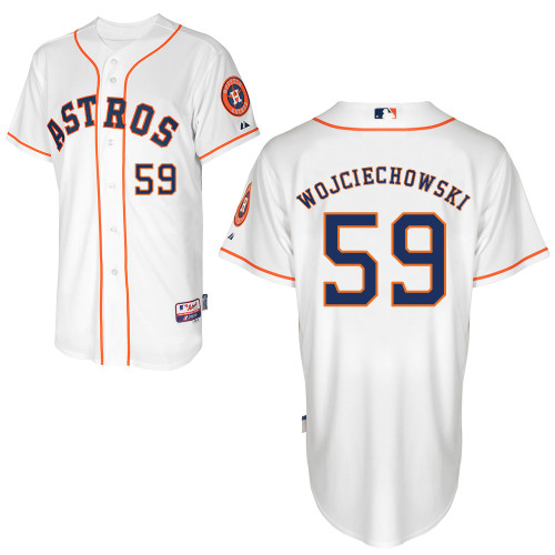 Asher Wojciechowski #59 MLB Jersey-Houston Astros Men's Authentic Home White Cool Base Baseball Jersey